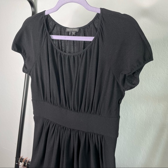 BERGDORF Goodman Wool Blend Black Milkmaid Dress - Picture 2 of 6